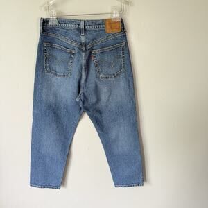 Levi’s 501 Premium Womens Straight Leg Button Fly Jeans Big E 28x26 Blue